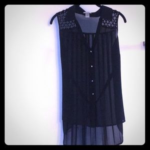 Sheer top vest